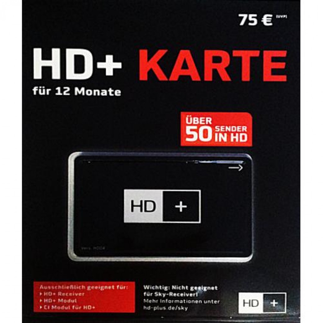 HD-Plus Karte 12 Monate Freischaltung - Zubehör - Receiver und Zubehör