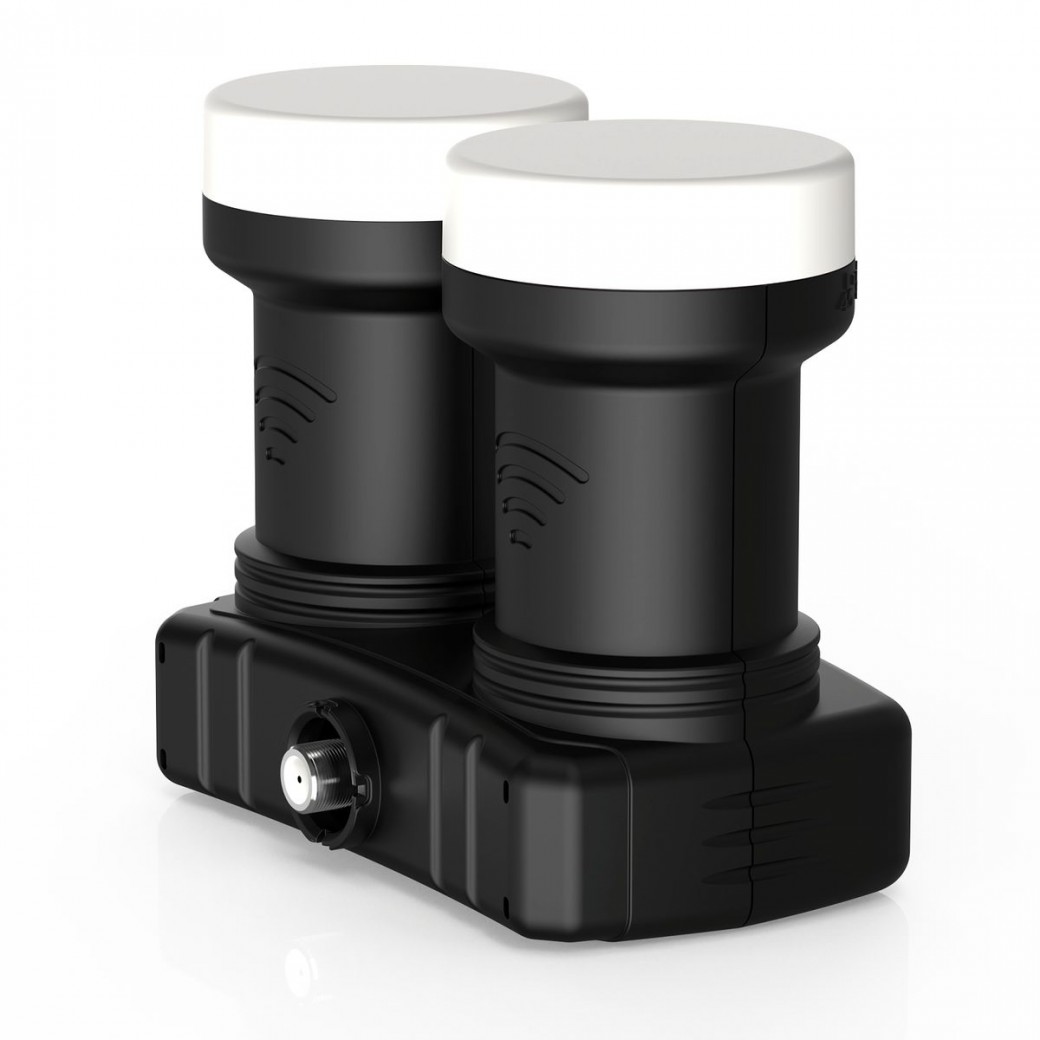LNB Monoblocco Quad 6&deg; Per Astra 19.2&deg;E E Hotbird 13&deg;E - 4 Uscite, DiSEqC Integrato, Schermatura Cellulare