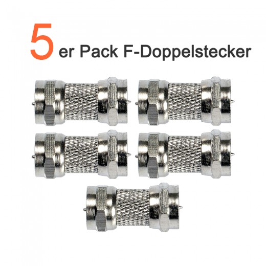 5er Pack High Quality F-Doppelstecker | 5x F-Doppelstecker OVZ 095