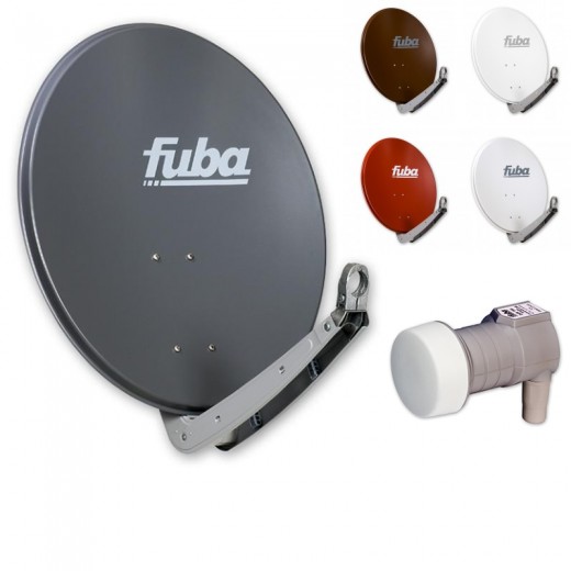 Fuba Digital Sat-Anlage 1 Teilnehmer | Sat Komplettset - Premium 65cm Aluminium Sat Schüssel Fuba DAA 650 + DEK 117 Single LNB 1 Teilnehmer (8K, 4K, UHD, HDTV und 3D-kompatibel)