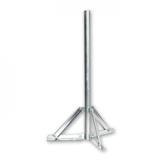 SSF 080 Sat Antennen Standfuß mit 75 cm Rohrlänge, 42 mm Durchmesser, Stahl feuerverzinkt | Halterung für Sat Schüssel