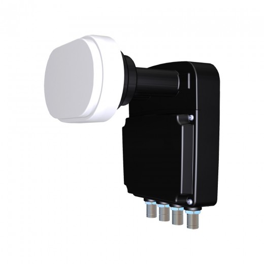 Inverto Black Pro Monoblock Quad LNB 4 Teilnehmer mit 3° Abstand Astra/Eutelsat | IDLB-QUDM22-MNOO3-8PP, 23/40 mm