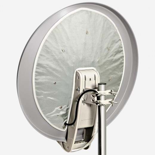 Fuba DAH 850 G 85cm Aluminium Sat-Schüssel hellgrau, inkl. vormontierter Antennenheizung
