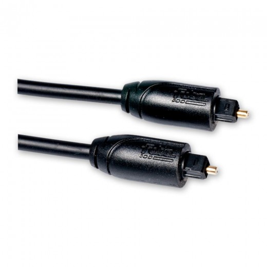 Fuba FTO 100 Optisches Digital-Audiokabel 1m schwarz | Toslink Kabel, Toslink-Stecker auf Toslink-Stecker, vergoldete Kontakte