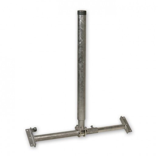Fuba DSP 096 Dachsparrenhalter (TÜV-geprüft für Sat Schüsseln bis 1,0m Durchmesser)*, Sparrenabstand 52 bis 85 cm, Masthöhe 90 cm, Ø 60 mm, feuerverzinkt, Kabeldurchführung