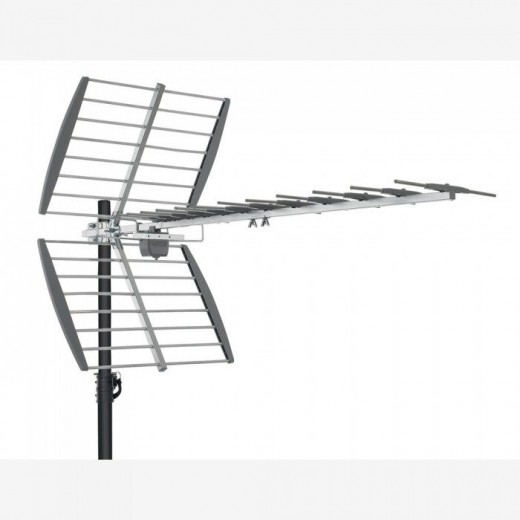 Fuba DAT 4544 DVB-T2 HD Antenne 44 Elemente | UHF-Antenne, vormontiert, 11-14 dB Gewinn