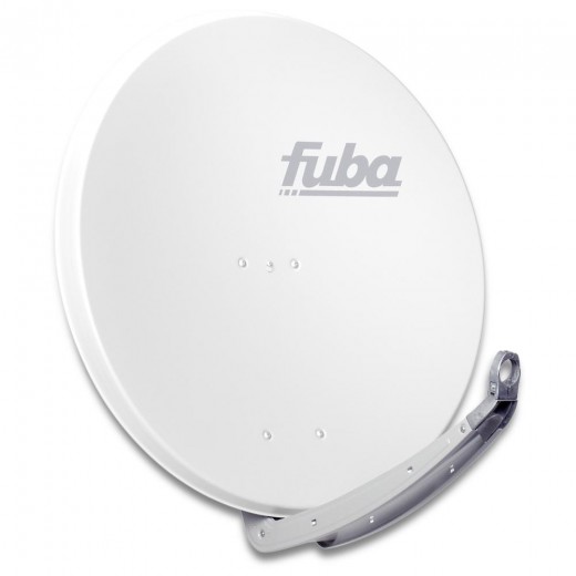 Fuba DAA 850 W - 85cm Alu Satellitenschüssel weiß | Sat-Schüssel mit stabilem Doppeltragarm, Reflektor Aluminium, LNB-Halter aus Alu Druckguss