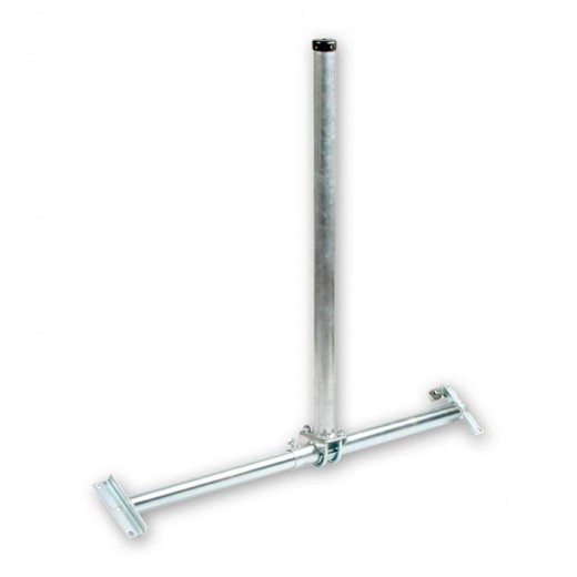Fuba DSP 090 Dachsparrenhalter (TÜV-geprüft für Sat Schüsseln bis 1,0m Durchmesser)*, Sparrenabstand 52 bis 85 cm, Masthöhe 90 cm, Ø 48 mm, feuerverzinkt, Kabeldurchführung