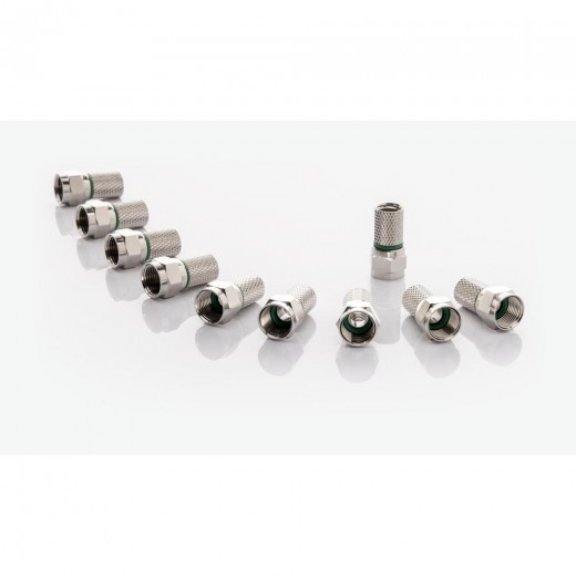 Fuba OVZ 030/10 10er Pack 6,8mm HQ F-Stecker | für 6,8 bis 7,0 mm Koaxialkabel