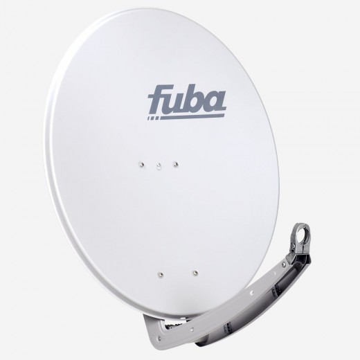 Fuba DAA 780 G hellgrau Aluminium Satellitenschüssel 74x84 cm - (Testergebnis: ausgezeichnet)* - Sat-Antenne/Sat-Spiegel mit Doppeltragarm, LNB-Halterung aus Alu Druckguss