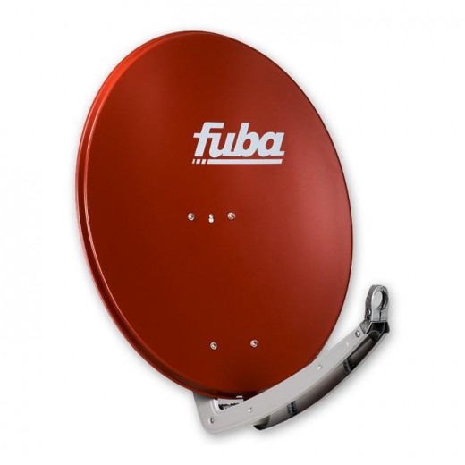 Fuba DAA 780 R Sat-Antenne B-Ware | Sat-Schüssel Aluminium, ziegelrot, 74 cm x 84 cm, Reflektor leicht verbeult