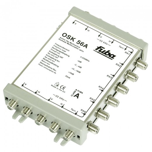 Fuba OSK 56 A Sat Multischalter Kaskade 5/5 aktiv | 6 Teilnehmer | für OSV 505