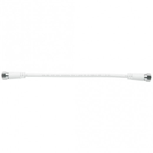 Axing MAK 40-80 F-Anschlusskabel 0,4m weiß Klasse A | Patch-Kabel, F-Stecker auf F-Stecker, axiale Stecker, doppelt geschirmt