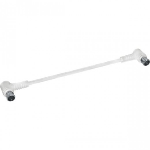 Axing SAK 21-02 F-Quick Anschlusskabel 0,2 m weiß | F-Quick Winkelstecker - F-Stecker Schnellstecker