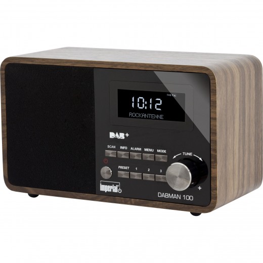 Imperial DABMAN 100 DAB+ und UKW-Radio im Holzdesign 22-220-00 mit LCD-Display