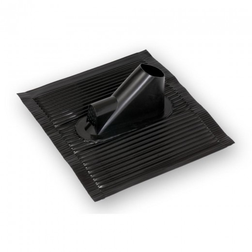 ADZ 616 schwarzer Aluminium-Dachziegel mit kunststoffbeschichteter Oberfläche und Kabeleinführung