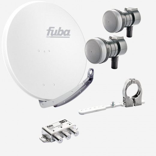 Fuba DAA85901W Sat-Anlage 2 Satelliten 1 TN DAA850W + DAZ102 + 2x DEK117 + OSD212