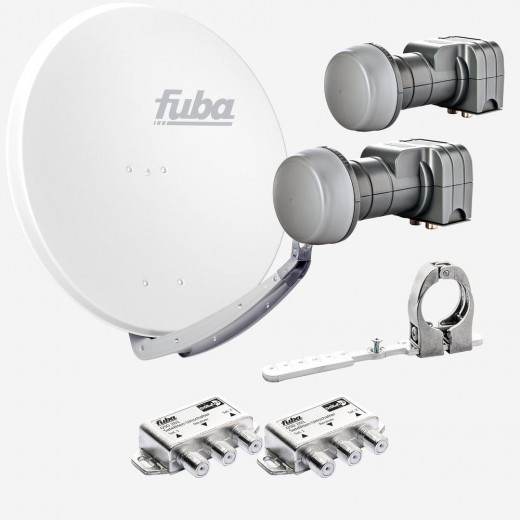 Fuba DAA85902W Sat-Anlage 2 Satelliten 2 TN DAA850W + DAZ102 + 2x DEK217 + 2x OSD212