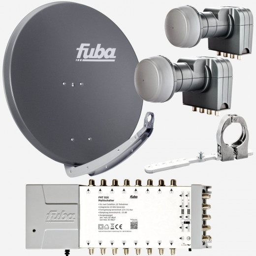 Fuba DAA85916A Sat-Anlage 2 Satelliten 16 TN DAA850A + DAZ102 + 2x DEK407 + FMT916