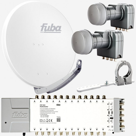 Fuba DAA85924W Sat-Anlage 2 Satelliten 24 TN DAA850W + DAZ102 + 2x DEK407 + FMT924