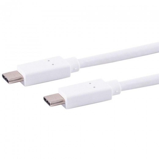 S-Impuls 13-48036 USB-C 4.0 Kabel 2m weiß Gen 2x2, 20 Gbps, PD 60W, USB-C-Stecker