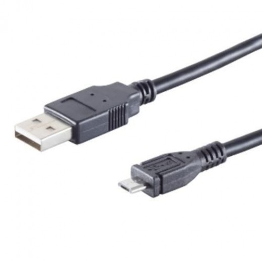 S-Impuls 14-11015 USB-A/Micro-USB-B Adapterk 0,5m schwarz, USB 2.0, 480 Mbit/s, 2,5W