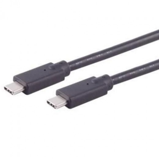 S-Impuls 13-28045 USB-C 2.0 Kabel 3m schwarz 480 Mbps, PD 100W, USB-C-Stecker