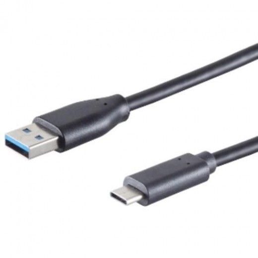 S-Impuls 77141-0.5 USB-A/C Adapterk. 0,5m schwarz USB 3.2, Gen 1x1, 5 Gbps, USB-A/C-Stecker, 4,5W