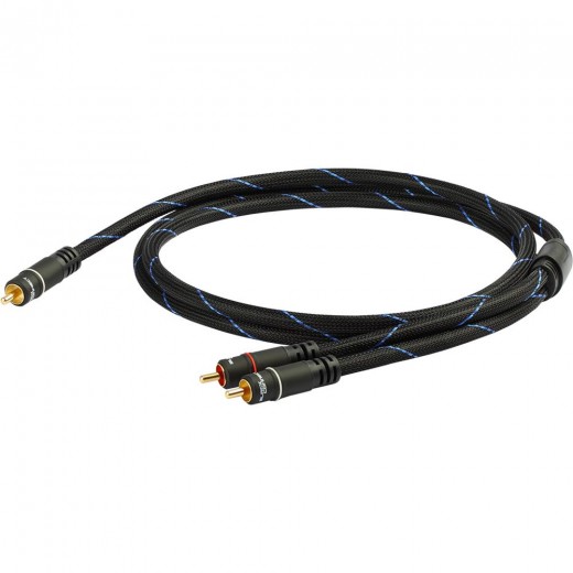 Black Connect SUBWOOFER MKII Cinch-Y-Kabel 2,50m