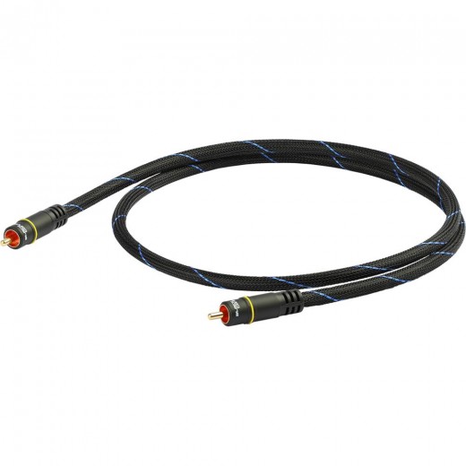 Black Connect KOAX MKII 2,5 - Video Cinch-Kabel 2,5m schwarz - Cinch-Stecker auf Cinch-Stecker (3-fach geschirmt, OFC-Kupfer 99,99%, vergoldete Kontakte)