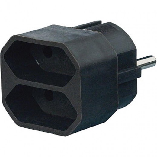 ASCI EUS 201 2-fach-Euroadapter schwarz
