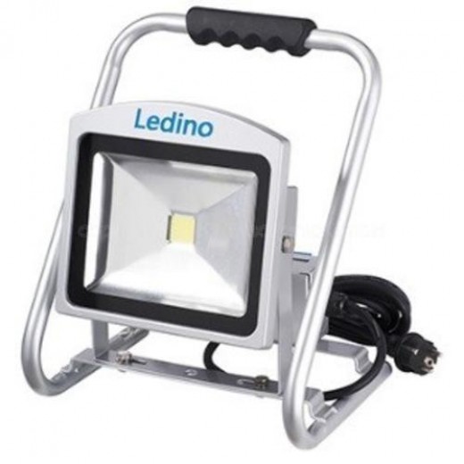 Ledino Dahlem 30SCD LED-Standstrahler 30W,6500K,silber,Steckdose