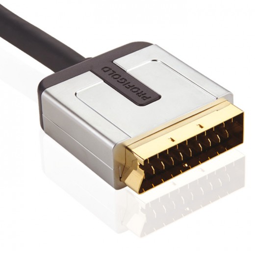 Profigold PROV 7105 (5,00 m) Rundes Scartkabel SCART-Stecker auf SCART-Stecker in 5,00m Länge
