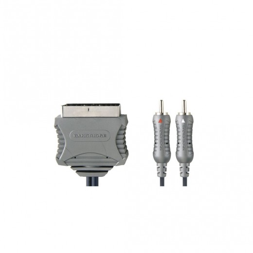 Bandridge VL 7583 Video,3,00m Scart-Stecker-2xCinch-Stecker,Stereo