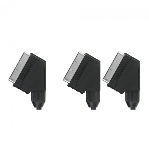 Bandridge VL7712 (1,50 m) Scart-Stecker auf 2x Scart-Stecker