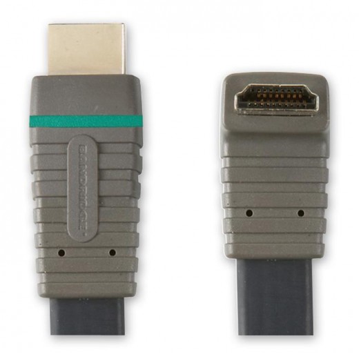 BANDRIDGE BVL 1365 (5,00 m) HDMI-A-Winkelstecker mit 270 Grad Winkel auf HDMI-A-Stecker in 5,00m Länge