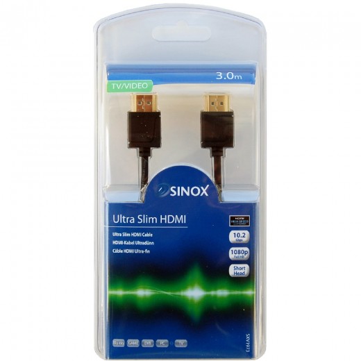 SinoxPlus SXV 1973 Video HDMI St. - HDMI St.,3,00m,ultraslim,HSWE