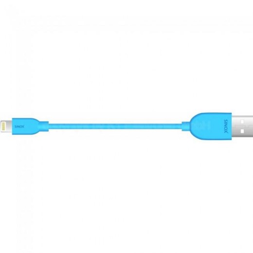 SinoxPlus SXI 2501MFI-BL  I-Media Lightning St. - USB-A St.,1,00m,blau,Apple