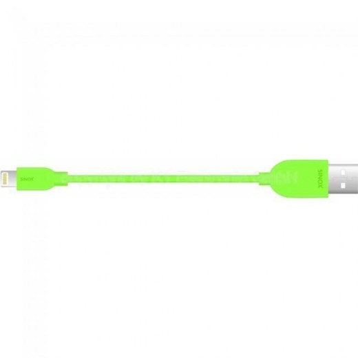 SinoxPlus SXI 2501MFI-G  I-Media Lightning St. - USB-A St.,1,00m,grün,Apple