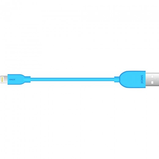 SinoxPlus SXI 2502MFI-BL  I-Media Lightning St. - USB-A St.,2,00m,blau,Apple