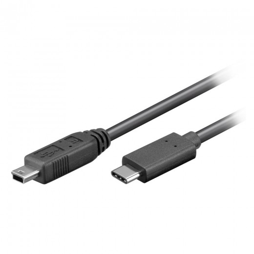 SinoxPlus SXI 4460 P I-Media USB-C St. - Mini-USB St.,2.0,0,50m,schwarz