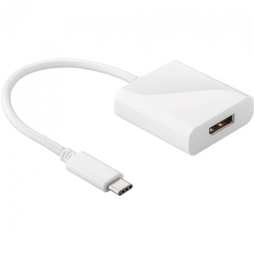 SinoxPlus SXI 66130 P I-Media USB-C St. - DisplayPort-Ku.,0,15m,weiß