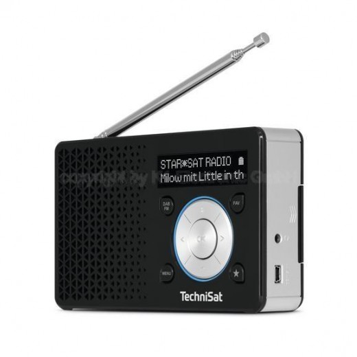 Technisat  0000/4997 DigitRadio 1 schwarz/silber, DAB+/UKW, OLED-Display