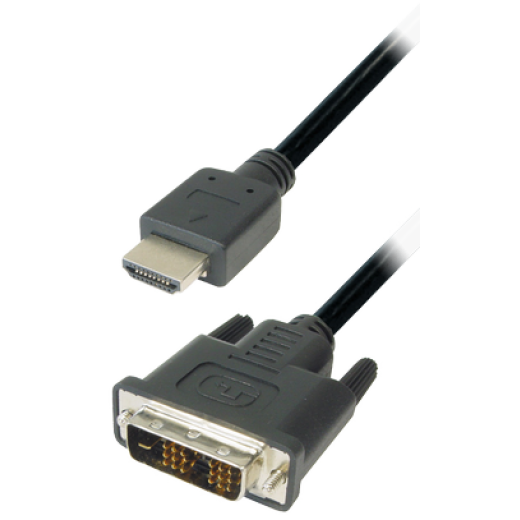 C197-2 Monitor-Kabel DVI / HDMI HDMI-Stecker 19pol. auf DVI-Stecker 18+1pol.