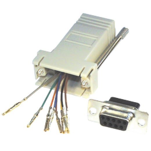 C61K Adapter Sub D-Kupplung 9 pol. - Western 8/8-Kupplung (RJ45