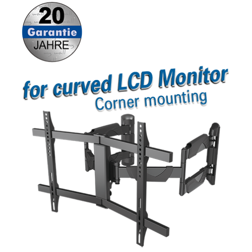 HP41C Wandhalter für Curved- und Flachbildschirme für Bildschirme 37“ - 70“ (94 - 178 cm), Belastung