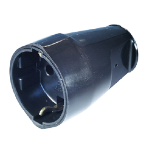 NV12 Netzstecker Schutzkontakt-Kupplung schwarz