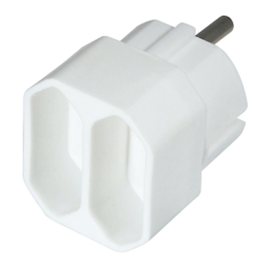 NV1W Mehrfachadapter 2x Euro,  weiß