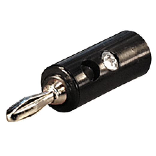 SB1S Bananenstecker schraubbar, schwarz