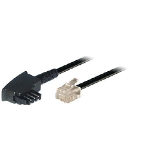 TF5-10i Verbindungskabel TAE F Stecker - Western 6/4-Stecker, 10,0 m